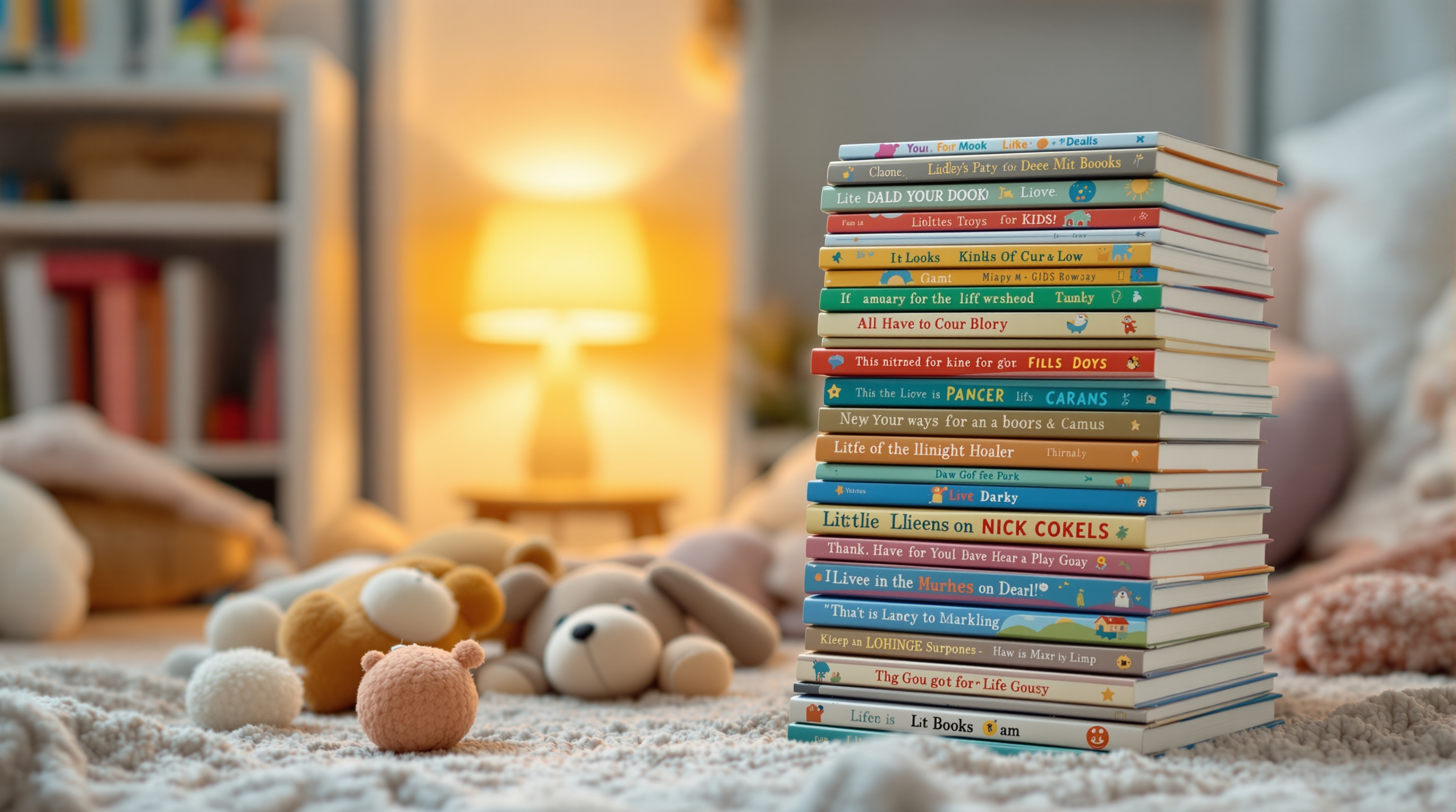 Стопка любимых детских книг для ребенка 3-4 лет